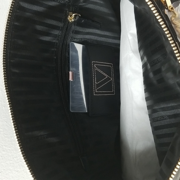 Pink Victoria Secret Black Leather Like Handbag - Picture 5 of 5